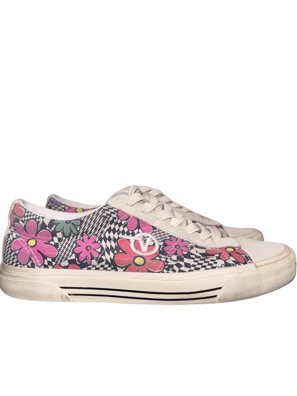 Vans Sid DX Anaheim Factory Retro Floral Checkerboard Sneakers Women’s 9.5